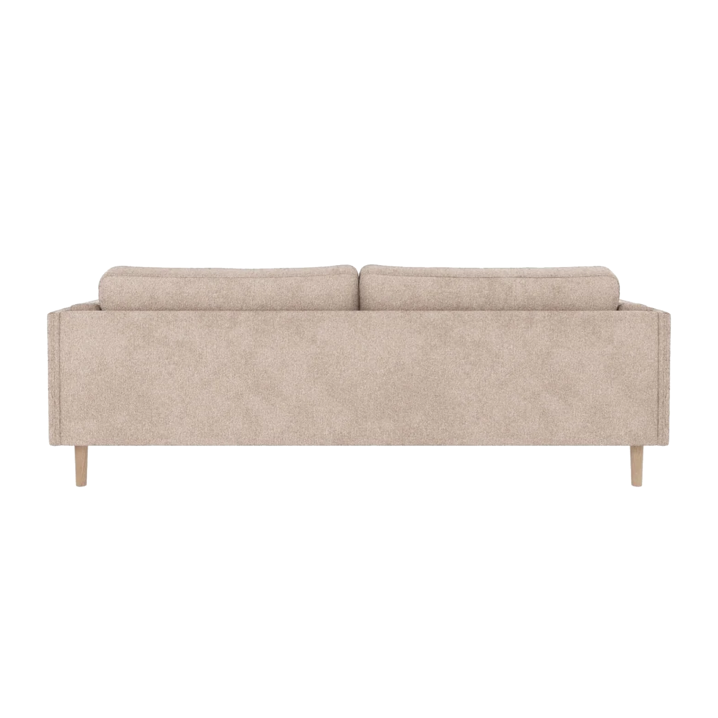 Rowico Braden 3 pers. sofa i lys beige stof og hvidpigmenteret eg