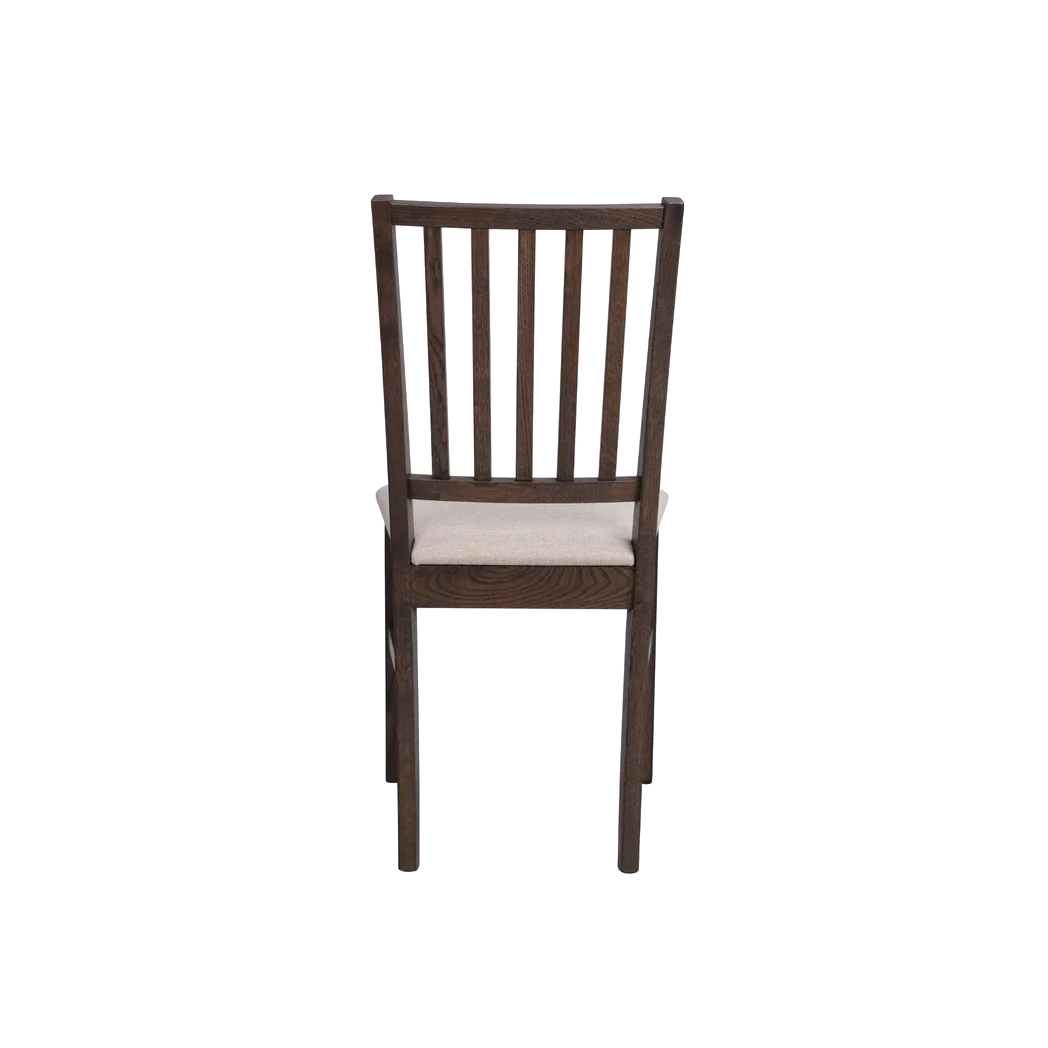 Rowico Filippa spisebordsstol i brunlakeret eg med beige stof