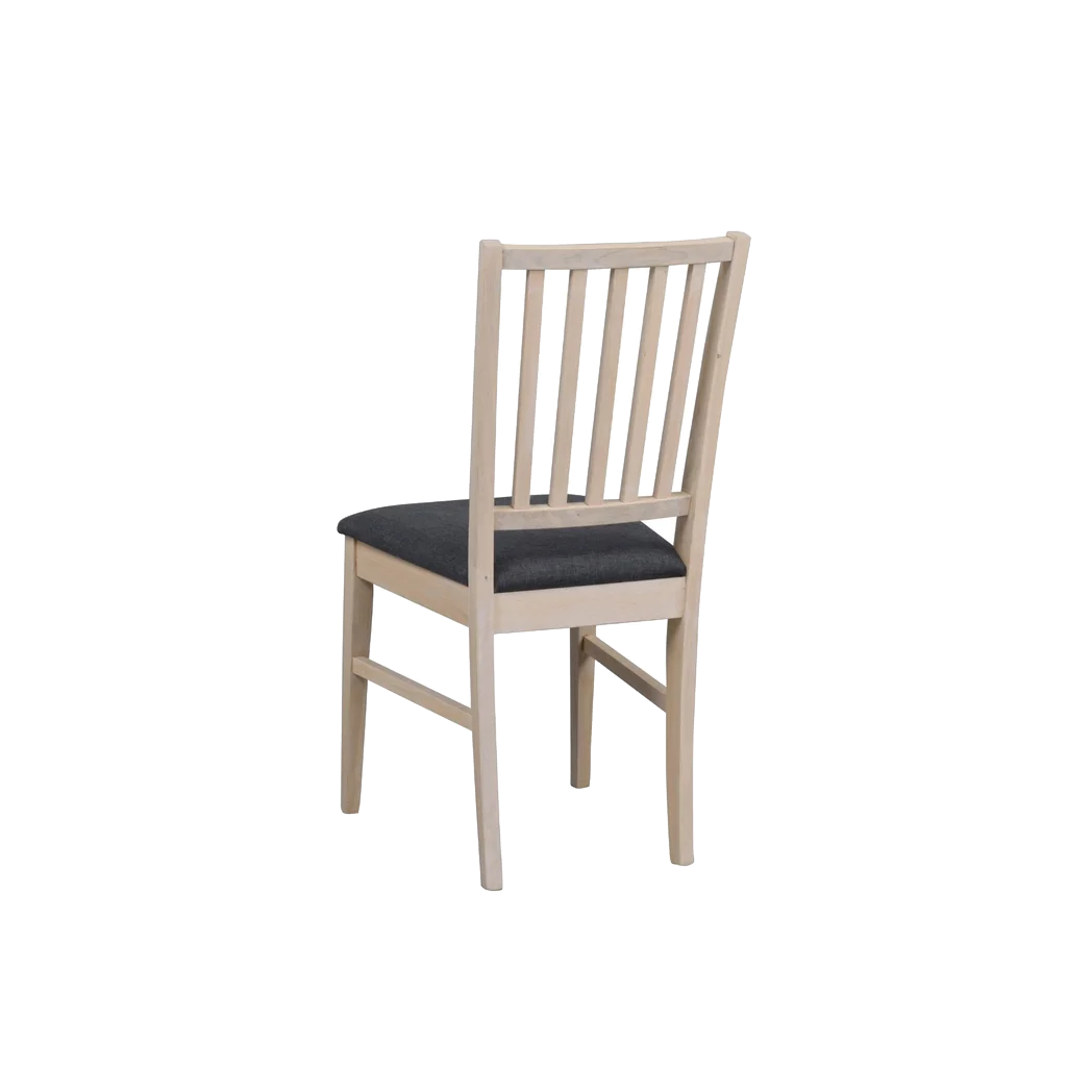 Rowico Filippa spisebordsstol i hvidpigmenteret eg med gråt stof
