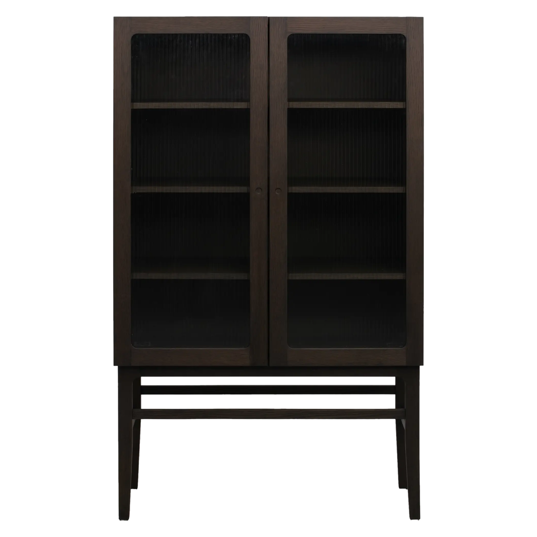 Rowico Meadowbrook vitrineskab H160 cm i brunolieret eg