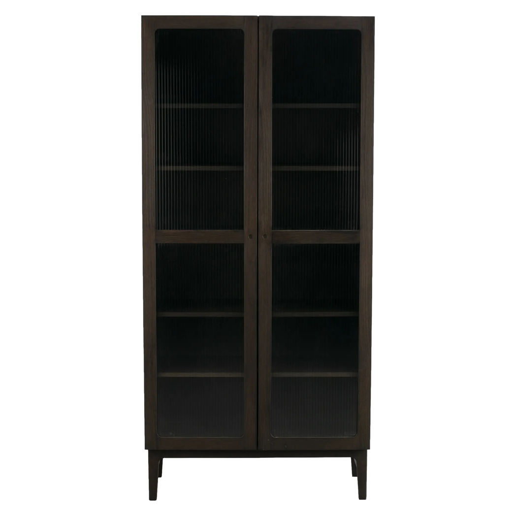 Rowico Meadowbrook vitrineskab H203 cm i brunolieret eg