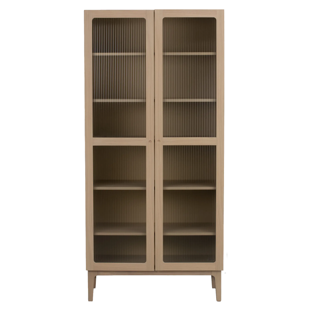 Rowico Meadowbrook vitrineskab H203 cm i hvidpigmenteret eg