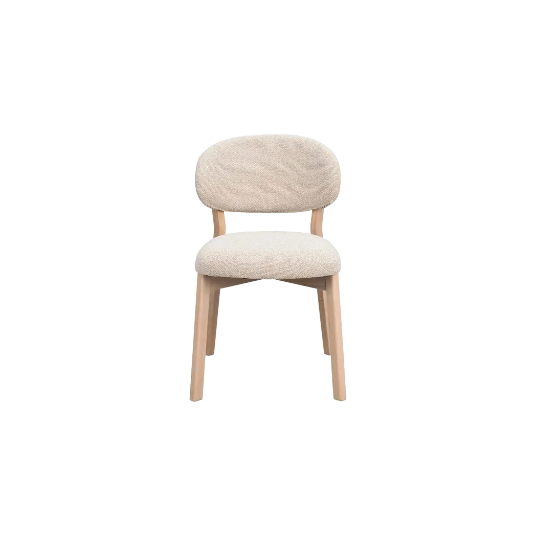 Rowico Patterson spisebordsstol i hvidpigmenteret eg med beige stof