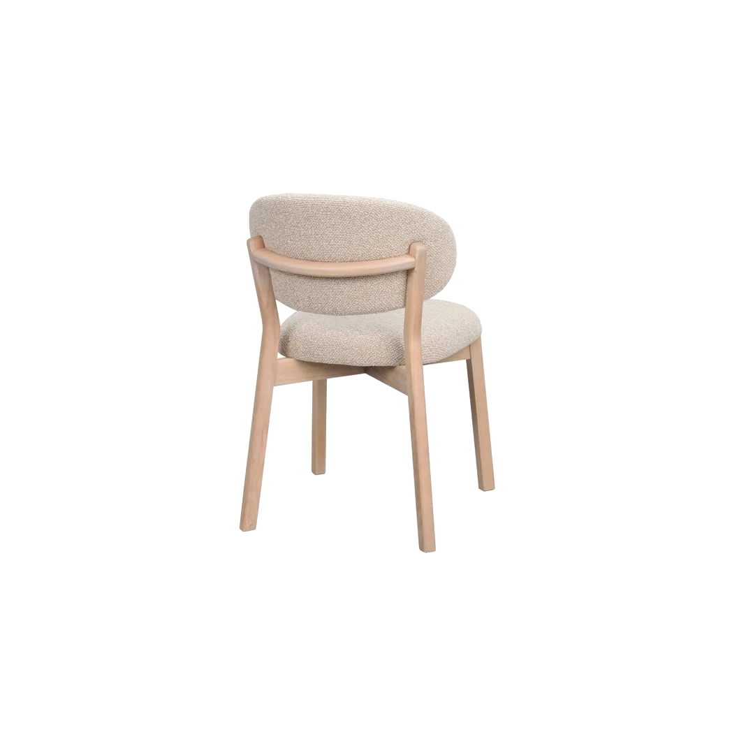 Rowico Patterson spisebordsstol i hvidpigmenteret eg med beige stof