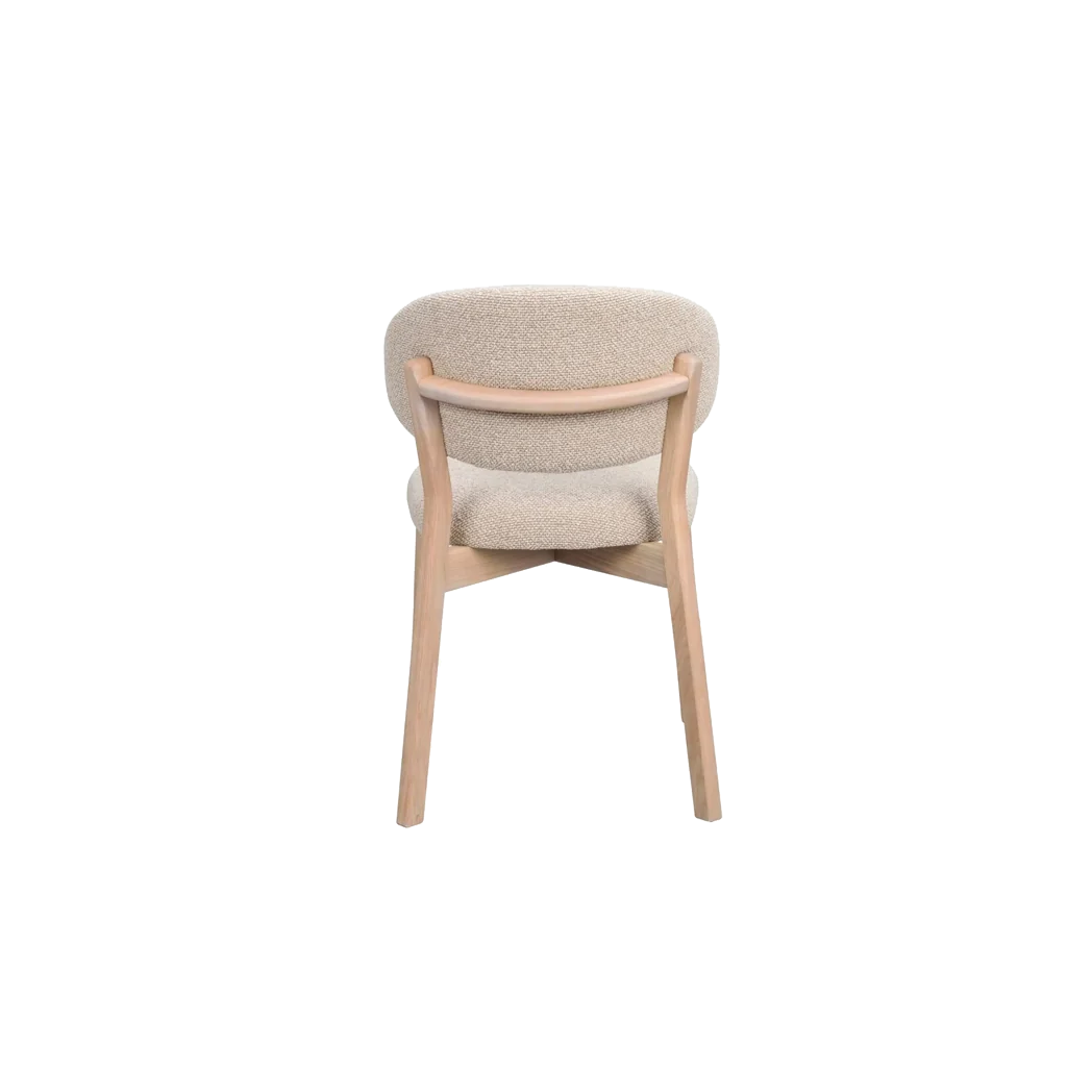 Rowico Patterson spisebordsstol i hvidpigmenteret eg med beige stof