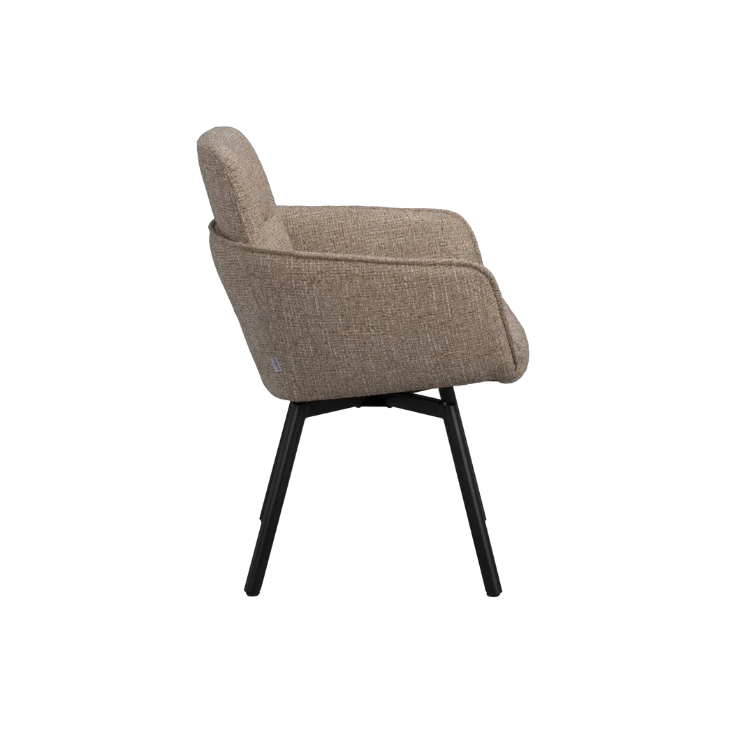 Rowico Roswell spisebordsstol i mørk beige stof