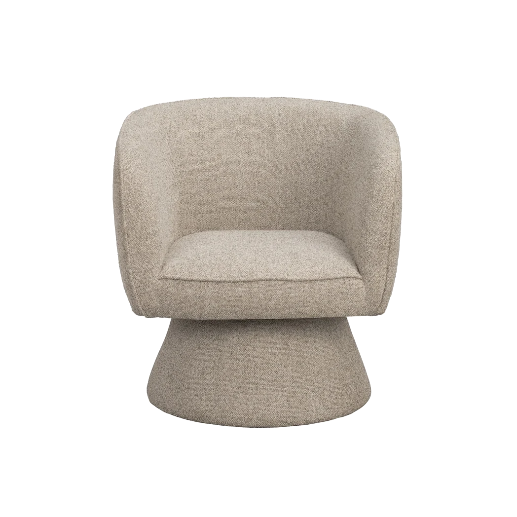 Rowico Shoreham loungestol i beige stof med drejefunktion