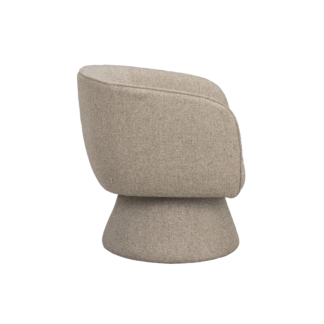 Rowico Shoreham loungestol i beige stof med drejefunktion