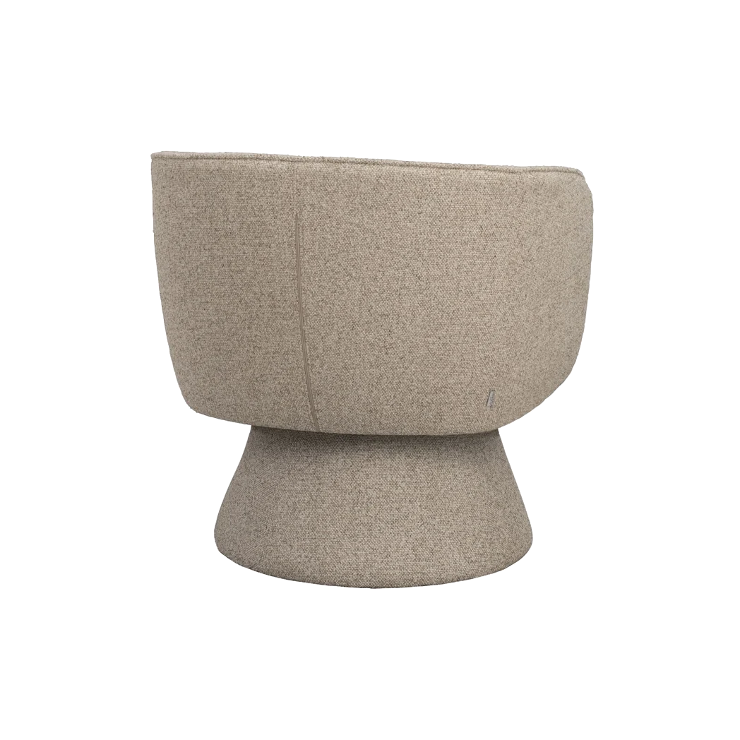 Rowico Shoreham loungestol i beige stof med drejefunktion