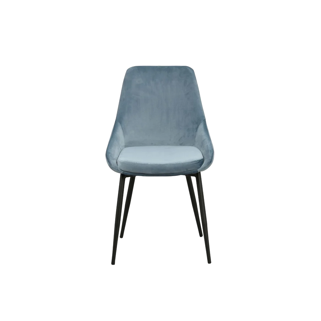Rowico Sierra spisebordsstol i blå velour