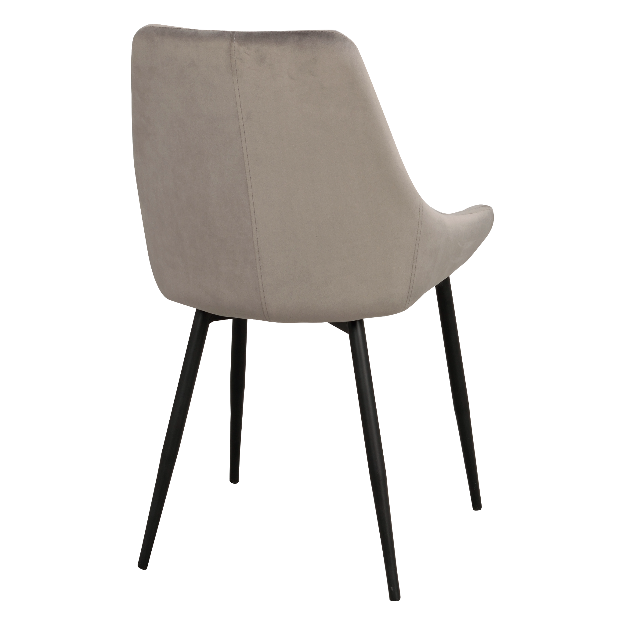Rowico Sierra spisebordsstol i grå velour med sorte metalben