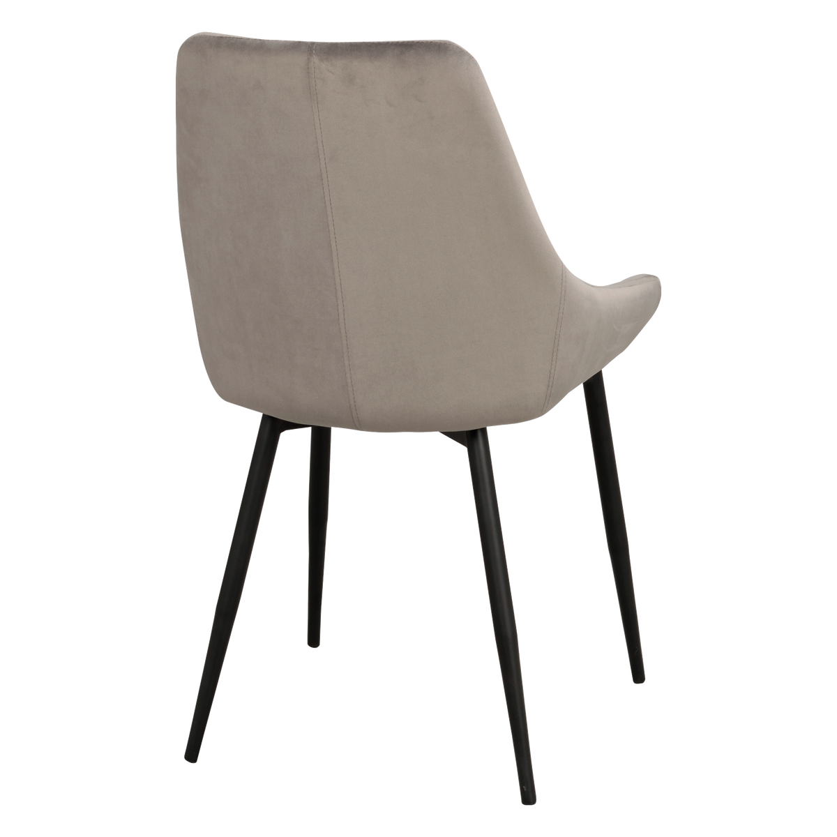 Rowico Sierra spisebordsstol i grå velour med sorte metalben