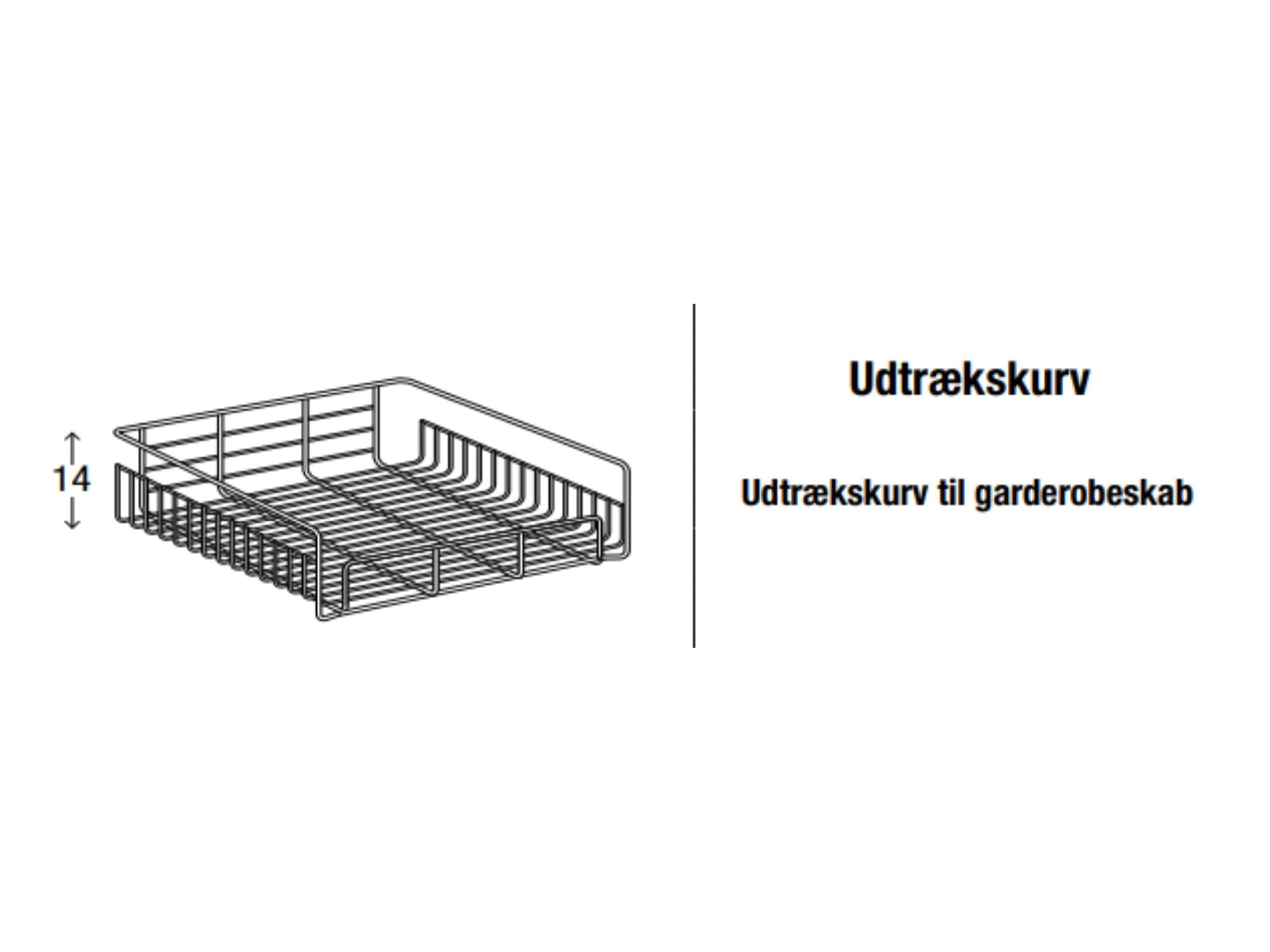 Udtrækskurv til Kaagaard garderobeskab