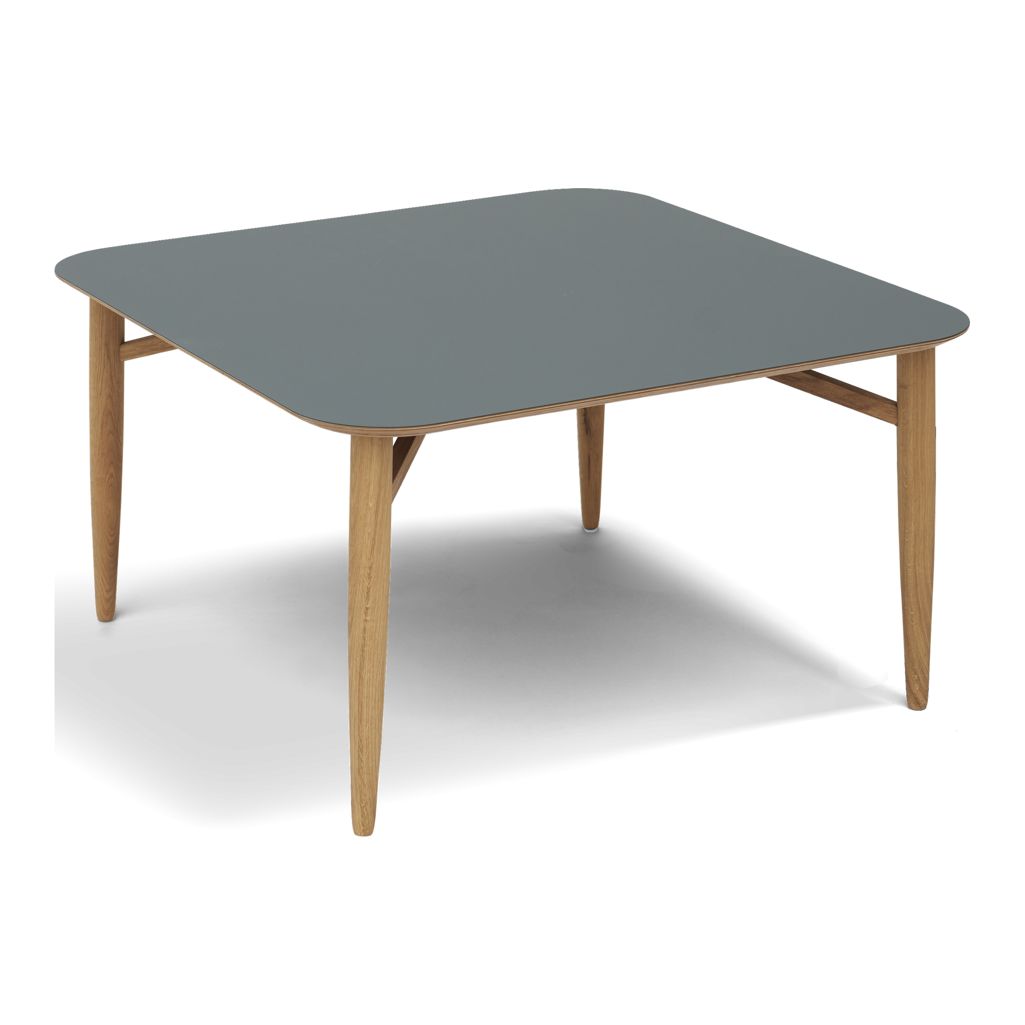 Thomsen Furniture Katrine sofabord, firkantet, grøn nano laminat med trækant og egeben