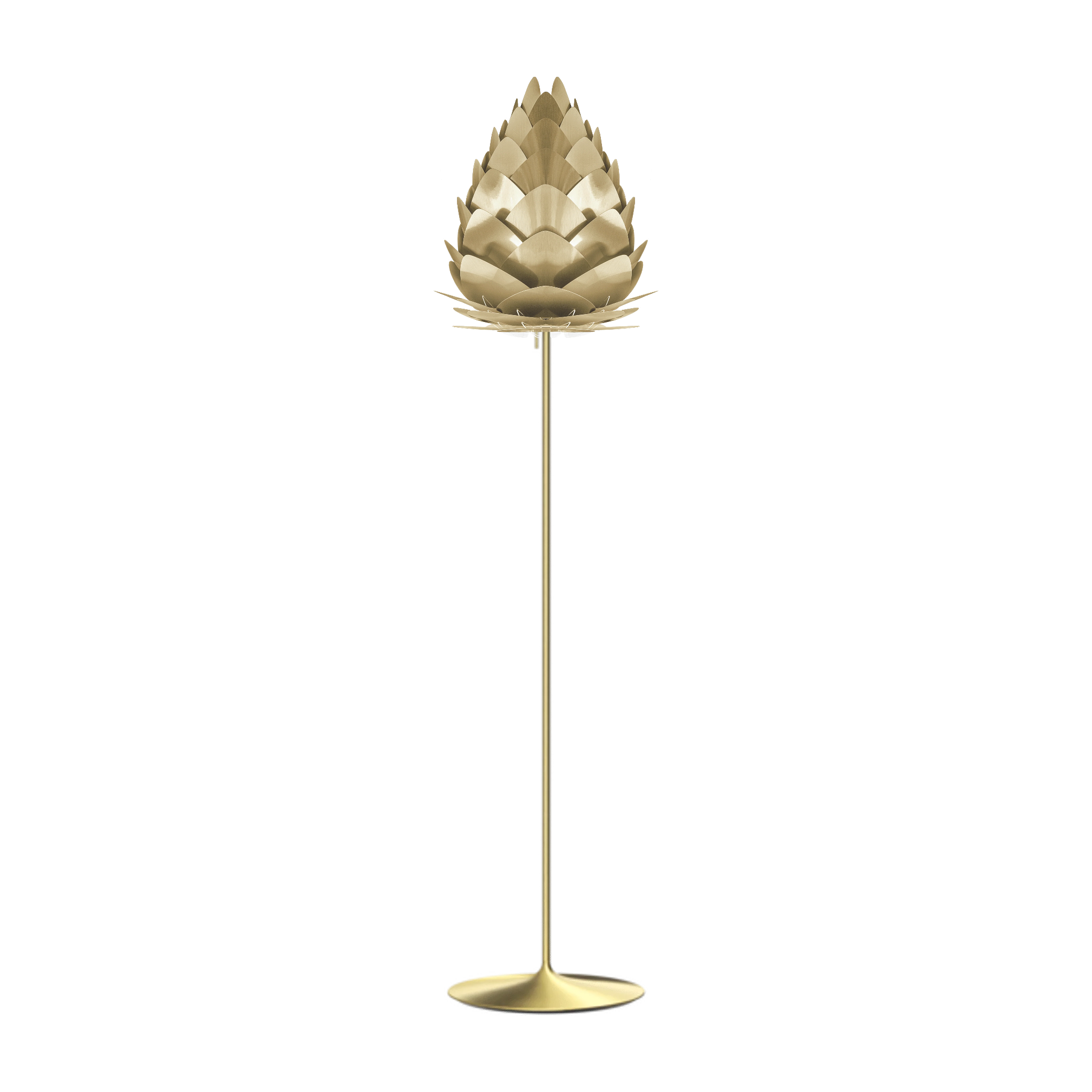 UMAGE Conia gulvlampe i Brushed Brass, Ø36 cm på Santé i messing