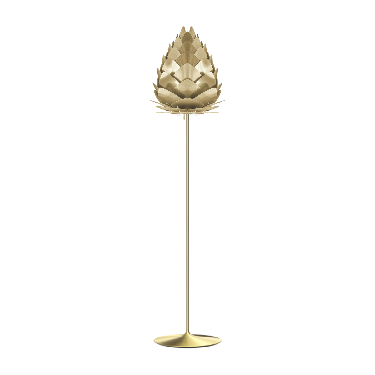 UMAGE Conia gulvlampe i Brushed Brass, Ø36 cm på Santé i messing