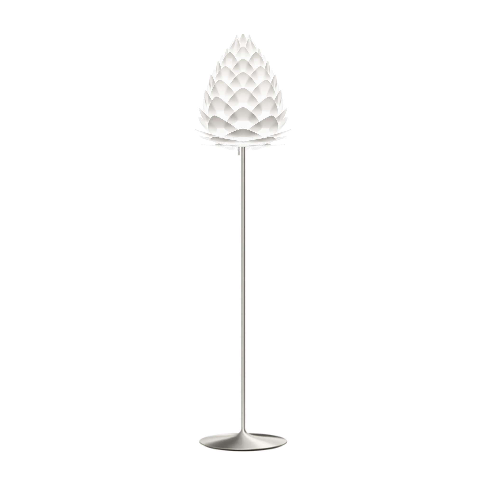 UMAGE Conia gulvlampe i Pearl White, Ø36 cm på Santé i stål