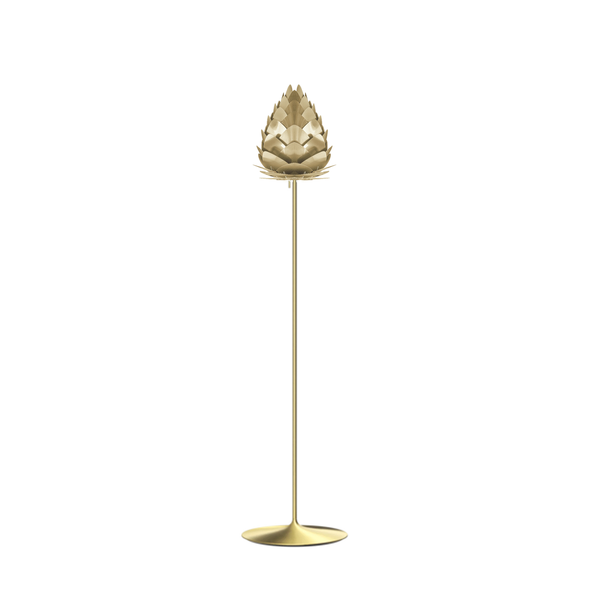 UMAGE Conia gulvlampe i Brushed Brass, Ø28 cm på Santé i messing