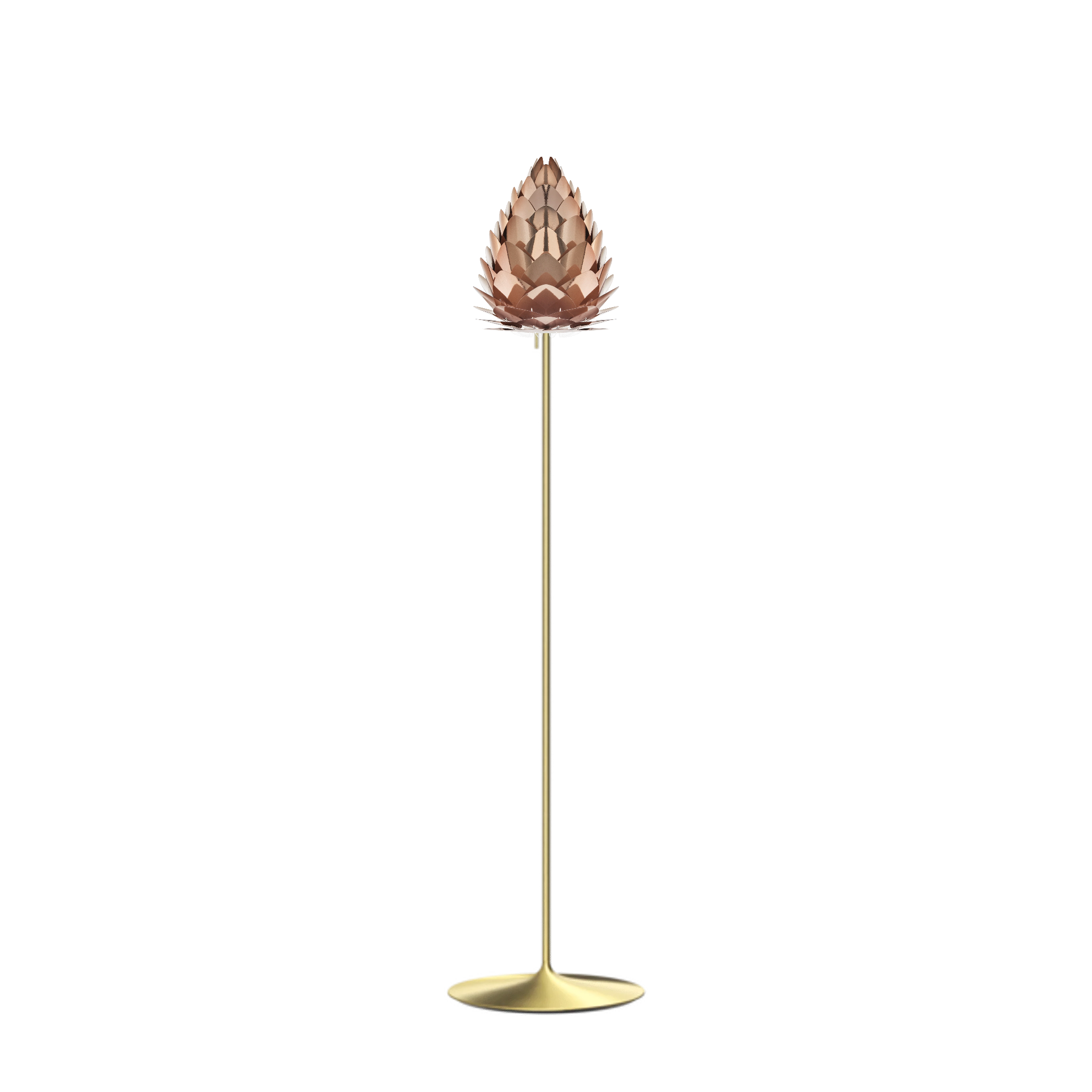 UMAGE Conia gulvlampe i Brushed Copper, Ø28 cm på Santé i messing