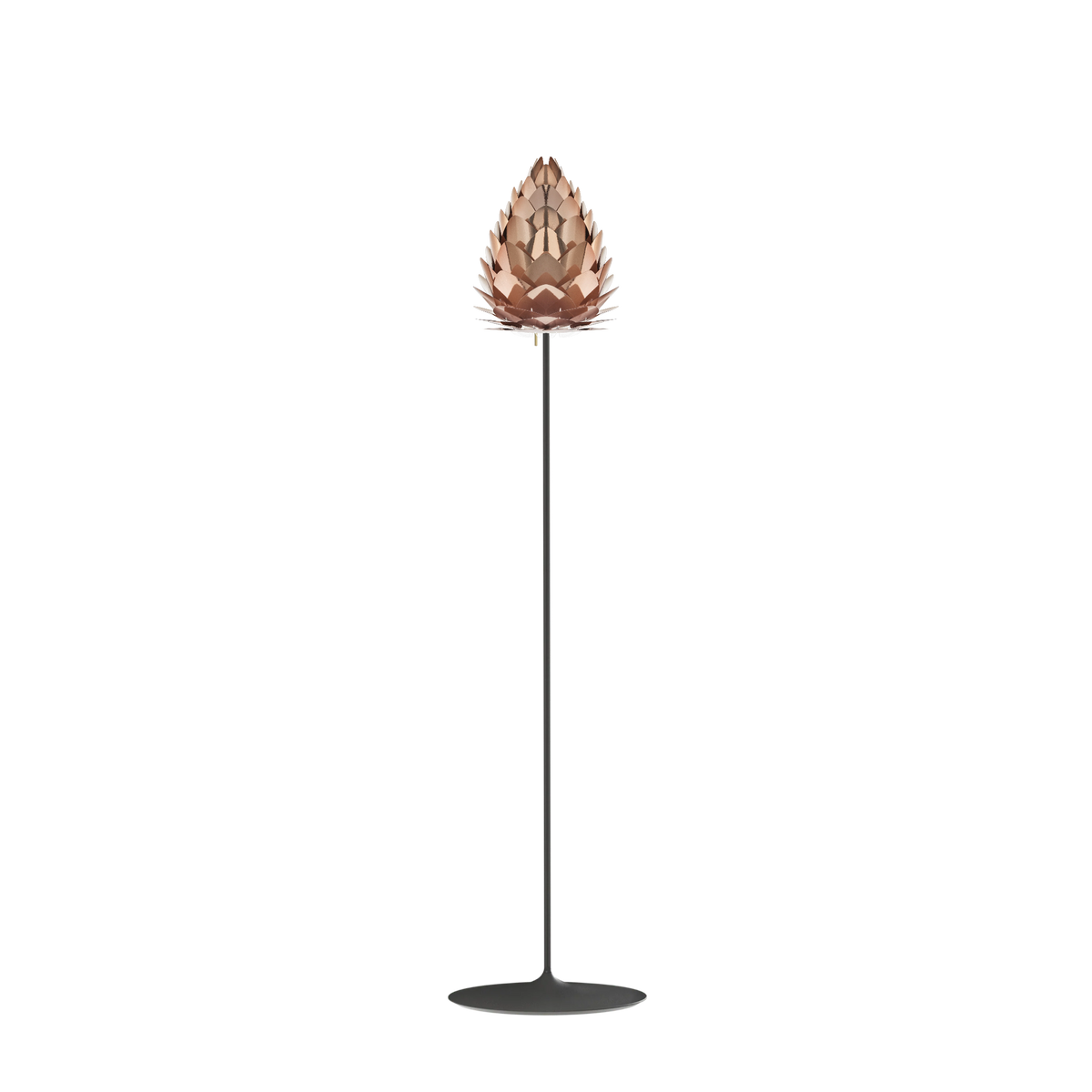 UMAGE Conia gulvlampe i Brushed Copper, Ø28 cm på Santé i sort