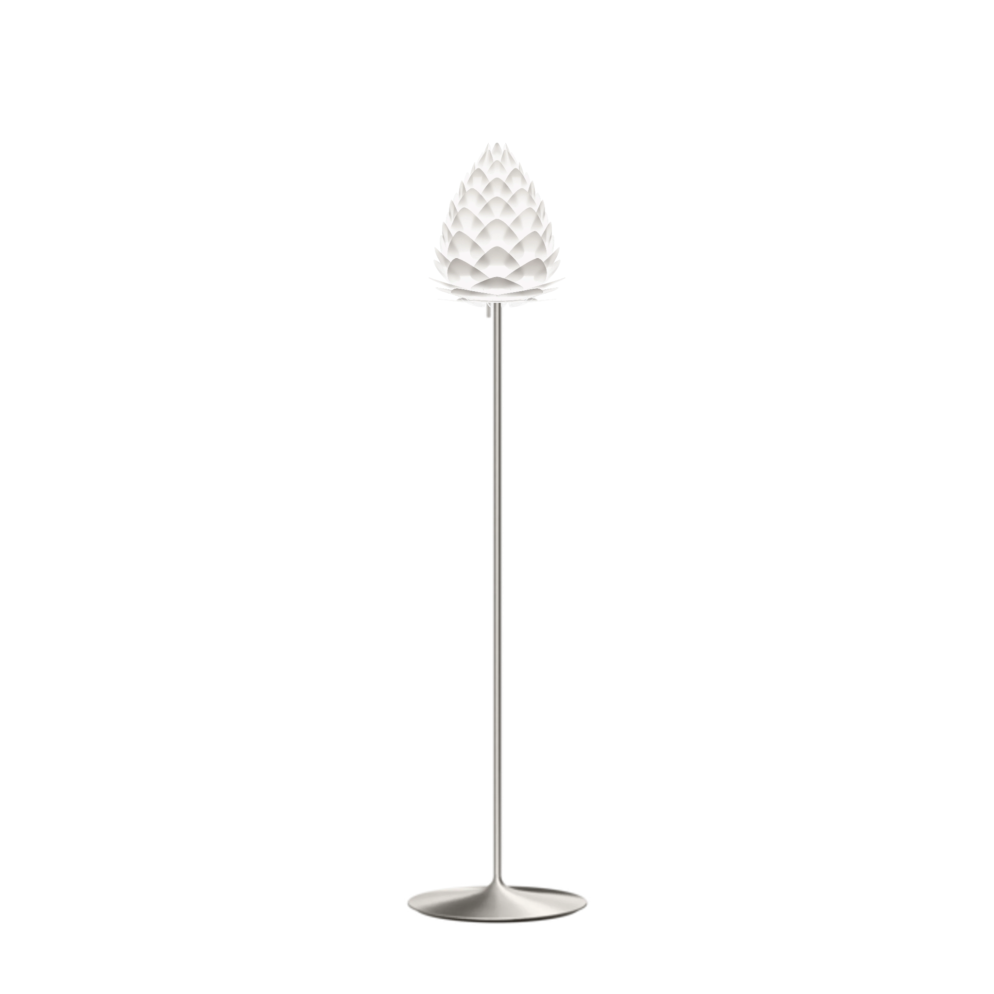 UMAGE Conia gulvlampe i Pearl White, Ø28 cm på Santé i stål