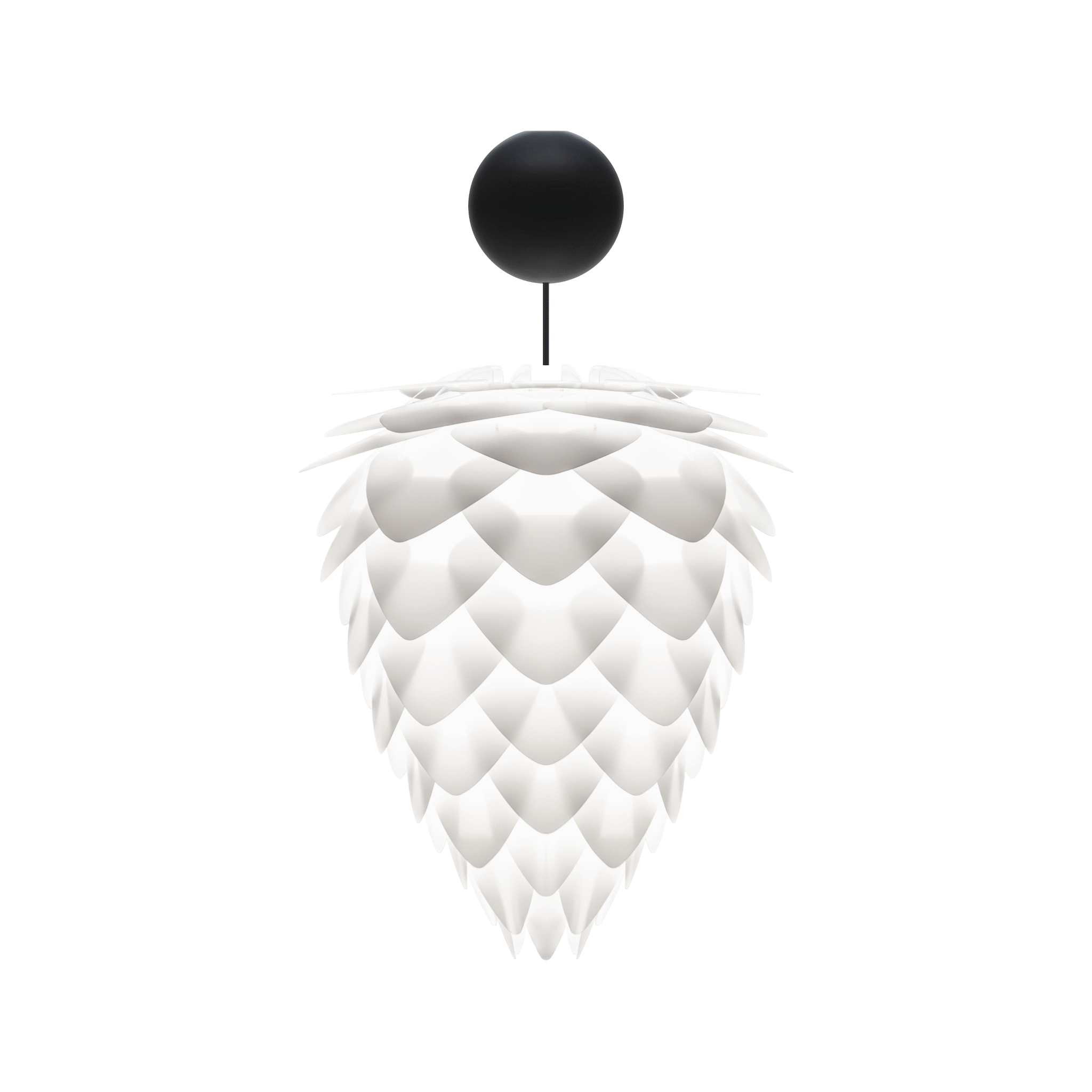 UMAGE Conia pendel i Pearl White, Ø40 cm med Cannonball i sort