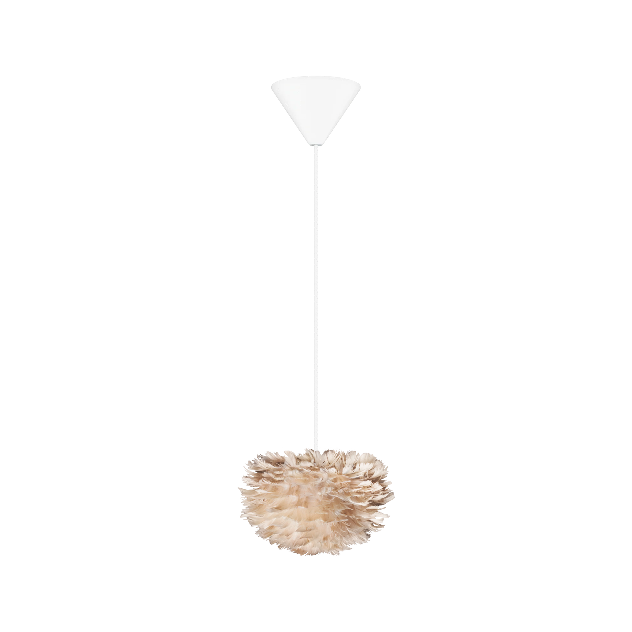 UMAGE Eos pendel i Light Brown, Ø22 cm med Cord Set i hvid