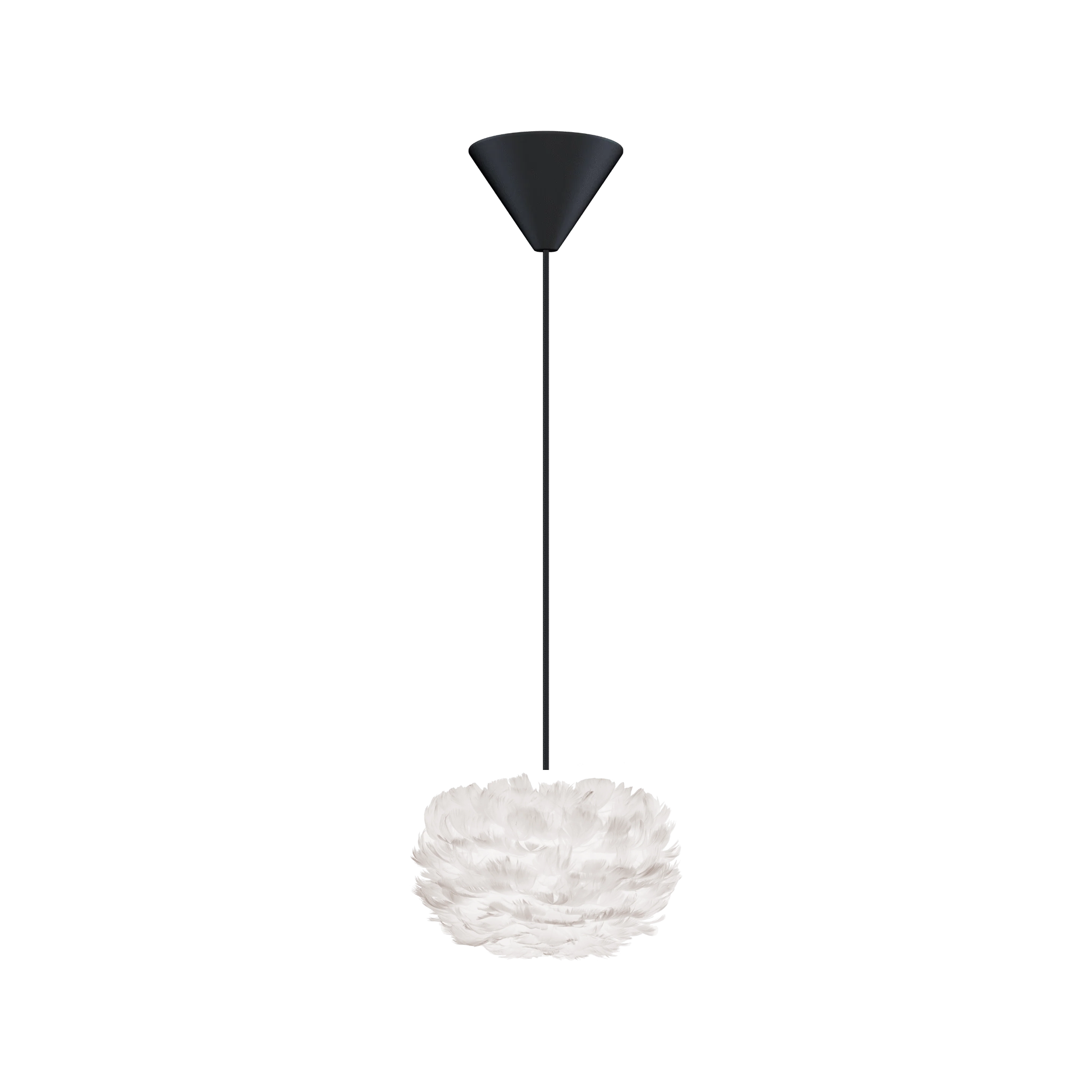 UMAGE Eos pendel i White, Ø22 cm med Cord Set i sort